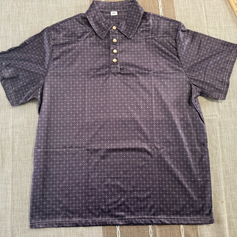 Western Polo. Pearl Snaps. 2xl
